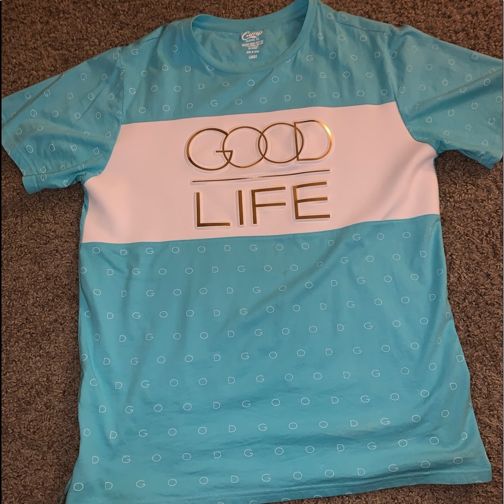 Shot sleeve good life shirt 🔵